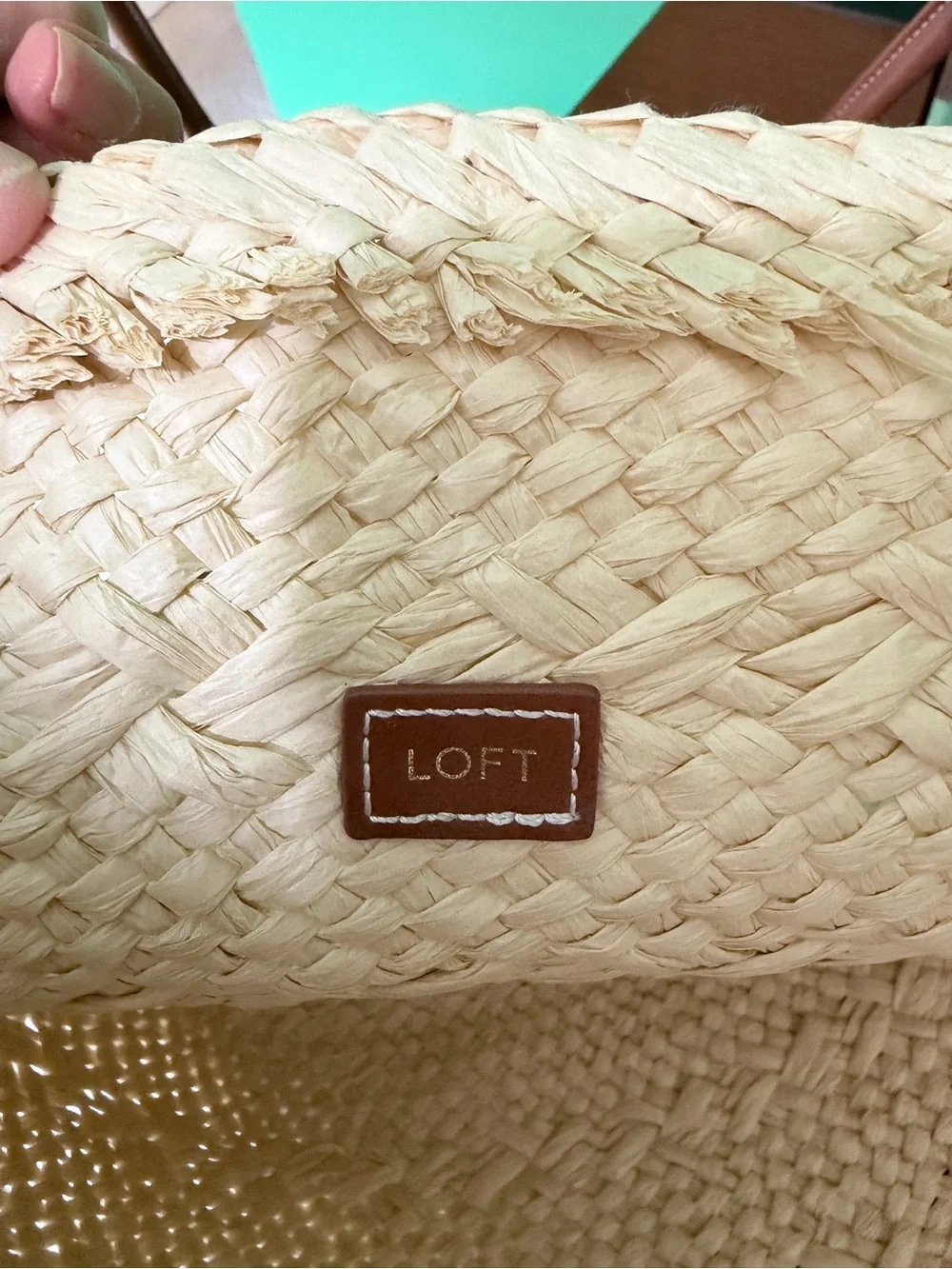 LOFT Woven Straw Tote Beach Bag | Oversized Summer Shoulder Bag